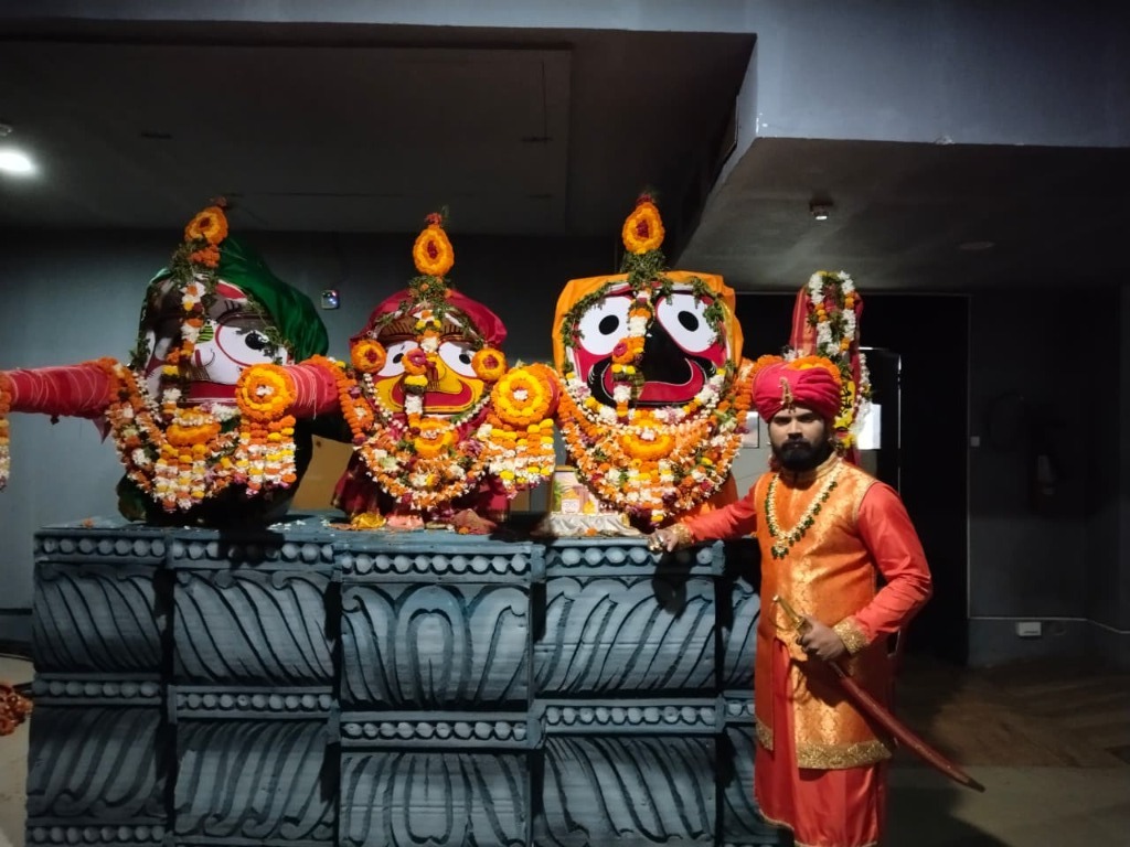 Holy Trinity stage production altar in Ahe Nila Shaila